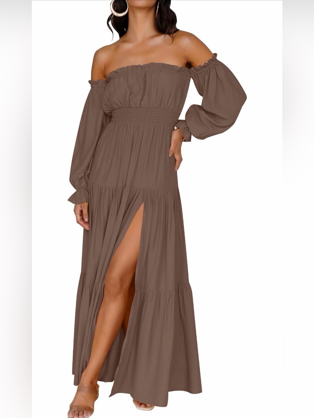 Women’s brown boho maxi dress